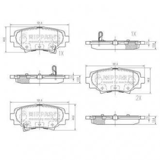 Колодки тормозные NIPPARTS N3613027