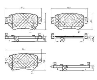 Колодки тормозные NIPPARTS N3613028