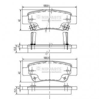 Колодки тормозные NIPPARTS N3614019