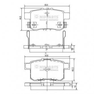 Колодки тормозные NIPPARTS N3614020