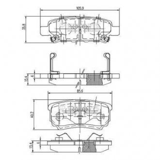 Колодки тормозные NIPPARTS N3615015