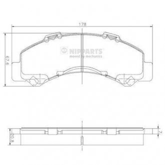 Колодки тормозные NIPPARTS N3619003