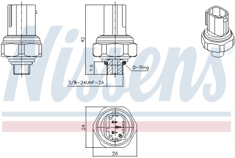 Датчик тиску хладогенту NISSENS 301070