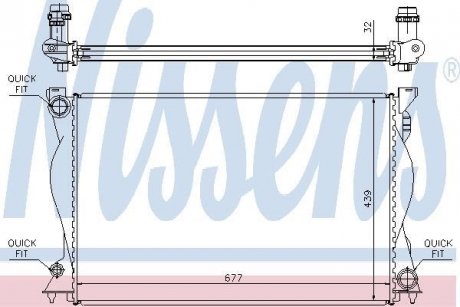 Радиатор охлаждения NISSENS 60234A