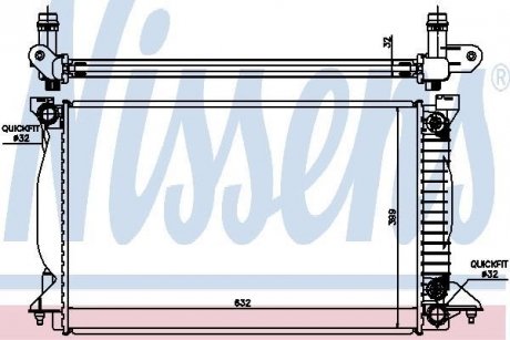 Радіатор охолоджування NISSENS 60303A