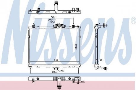 Радиатор охлаждения NISSENS 606055