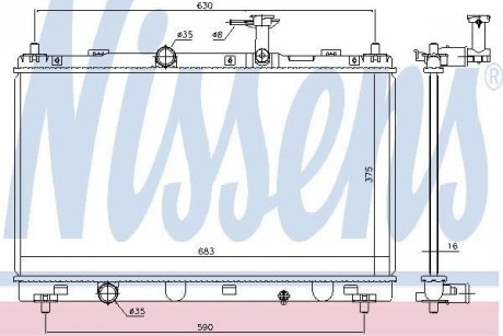 Радіатор охолоджування NISSENS 606146