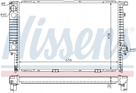 Радіатор охолоджування NISSENS 60622A