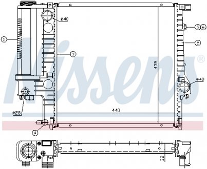 Радиатор охлаждения NISSENS 60623