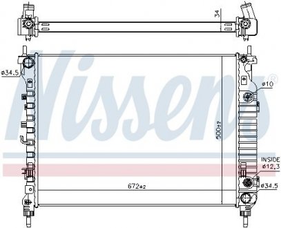 Радиатор охлаждения NISSENS 606256