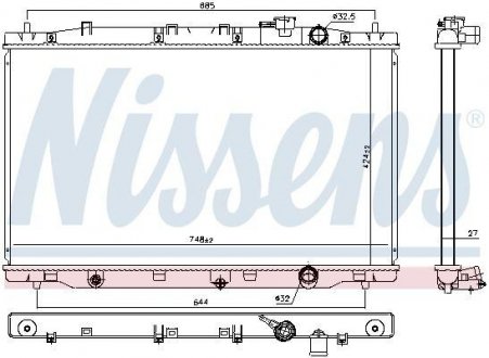 Радiатор NISSENS 606443