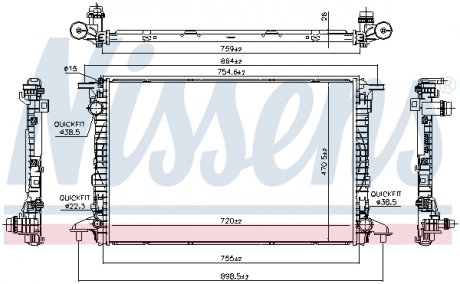 Радиатор охлаждения NISSENS 606462