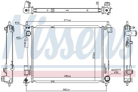 Радіатор охолодження NISSENS 606734