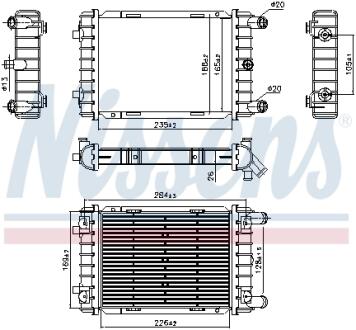 Додатковий радіатор води Audi Q7, Q8, VW Touareg 15- NISSENS 607112