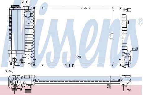 Радиатор охлаждения NISSENS 60736A