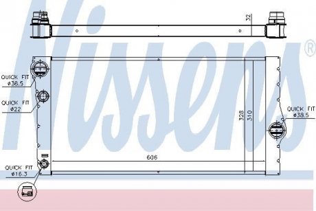 Радіатор охолоджування NISSENS 60769