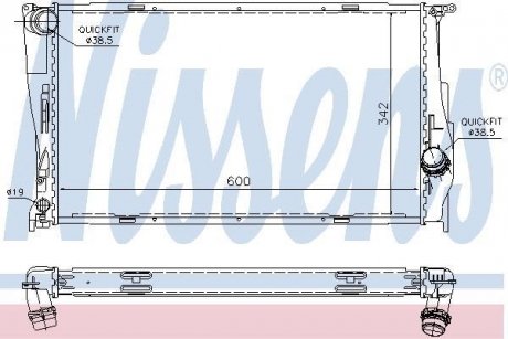 Радиатор охлаждения NISSENS 60785A