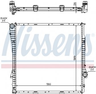 Радиатор охлаждения BMW X5 E53 (00-) X5 3.0d (выр-во) NISSENS 60789A