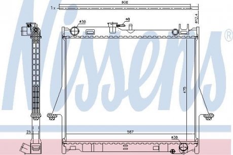 Радіатор охолодження NISSENS 60856