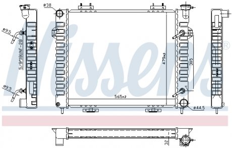 Радиатор охлаждения NISSENS 609901