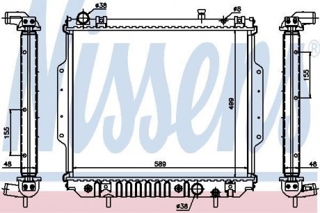 Радіатор охолоджування NISSENS 61020A