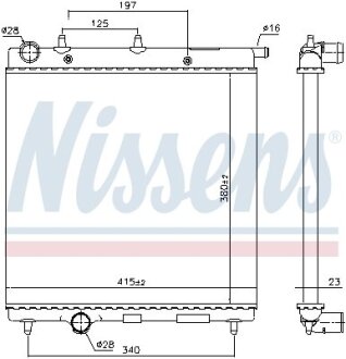 Радіатор системи охолодження NISSENS 61277