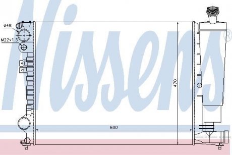 Радіатор охолоджування NISSENS 61396