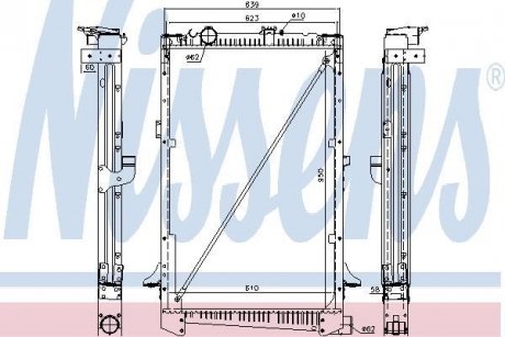 Радіатор системи охолодження NISSENS 61442A