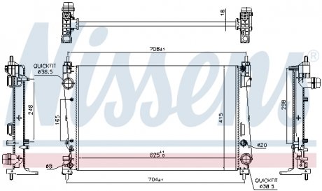 Радиатор охлаждения NISSENS 617864