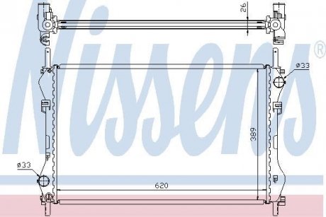 Радиатор охлаждения NISSENS 62044A