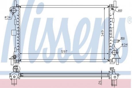 Радиатор охлаждения NISSENS 62073A