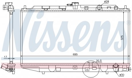 Радіатор охолоджування NISSENS 62276