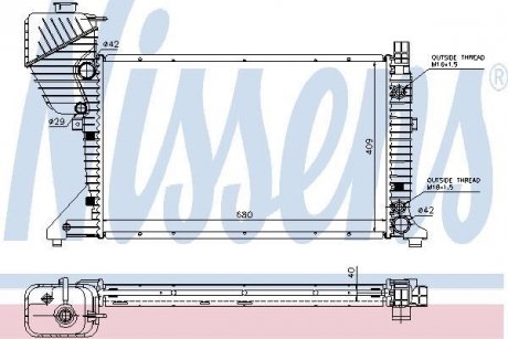 Радиатор NISSENS 62597A