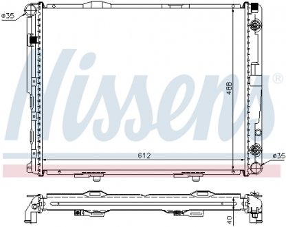 Радіатор охолоджування NISSENS 62695A