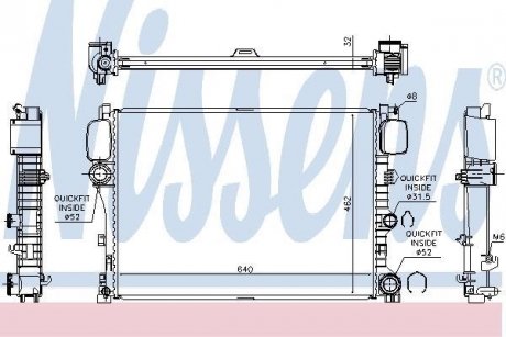 Радиатор охлаждения NISSENS 627025