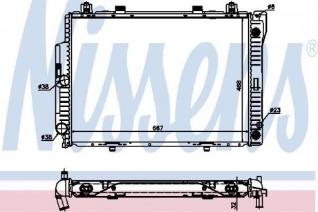 Радіатор охолоджування NISSENS 62713A