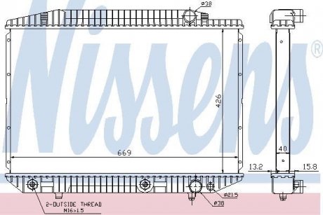 Радіатор охолодження MERCEDES S-CLASS W 126 (79-) NISSENS 62727A