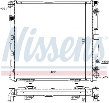 Радіатор охолодження MERCEDES E-CLASS W 124 (84-) E 220 (вир-во) NISSENS 62763A