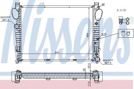 Радиатор системы охлаждения NISSENS 62774A