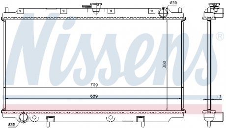 Радиатор охлаждения NISSENS 62927A