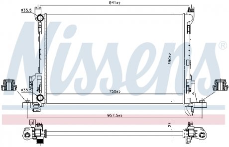 Радиатор охлаждения NISSENS 630803