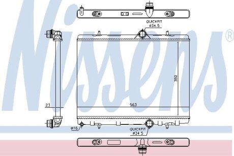 Радіатор охолодження двигуна NISSENS 636043 (фото 1)
