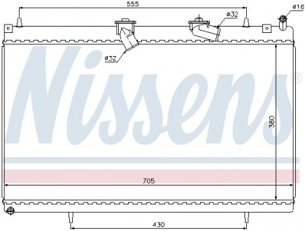 Радиатор охлаждения NISSENS 63619