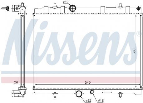 Радіатор охолоджування NISSENS 63689A