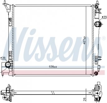 Радиатор охлаждения NISSENS 637664