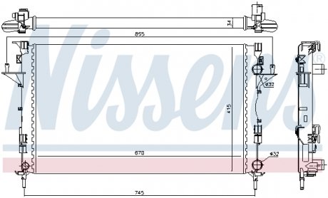 Радіатор охолоджування NISSENS 63816
