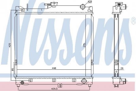 Радиатор охлаждения NISSENS 64162