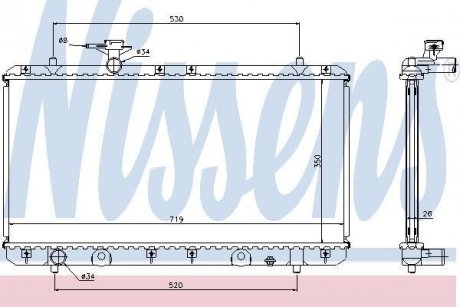 Радиатор охлаждения NISSENS 64167A