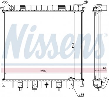 Радиатор охлаждения NISSENS 64302A