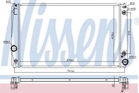 Радиатор охлаждения NISSENS 646843